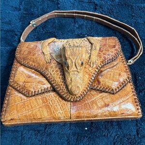 Vintage Genuine Alligator Leather Bag — Florida, Circa 1960s / Earlier